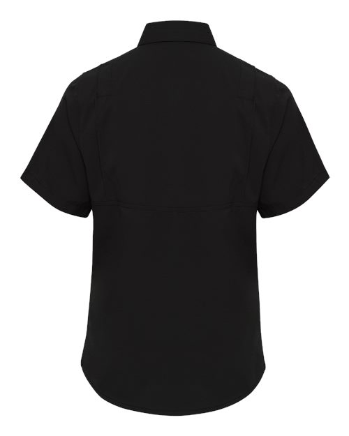 Paragon 704 Women's Hatteras Performance Short Sleeve Fishing Shirt #color_Black