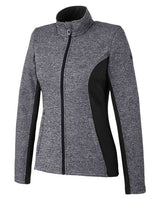 Spyder 187335 Ladies' Constant Full-Zip Sweater Fleece Jacket #color_BLACK HTHR/ BLK