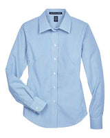 Devon & Jones D640W Ladies' Crown Woven Collection Gingham Check #color_FRENCH BLUE