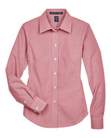 Devon & Jones D640W Ladies' Crown Woven Collection Gingham Check #color_RED