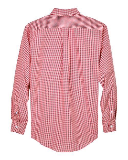 Devon & Jones D640 Men's Crown Woven Collection Gingham Check #color_RED