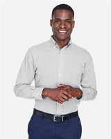 Devon & Jones D640 Men's Crown Woven Collection Gingham Check #color_SILVER
