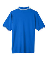 Devon & Jones DG20C Men's CrownLux Performance Plaited Tipped Polo #color_FRENCH BLU/ WHT