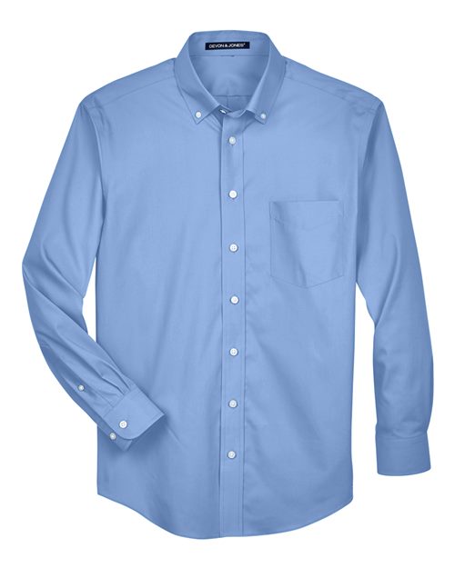 Devon & Jones D630 Men's Crown Woven Collection Solid Oxford #color_LIGHT BLUE