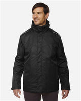 Core 365 88205T Men's Tall Region 3-in-1 Jacket with FleeceLiner #color_BLACK