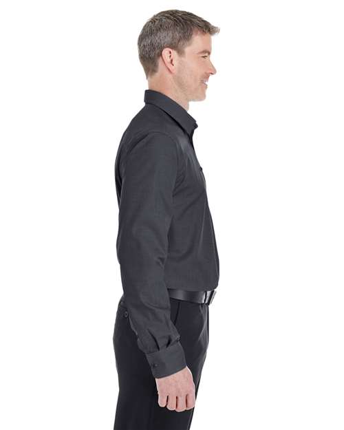 Devon & Jones DG532 Men's Crown Woven Collection RoyalDobby Shirt #color_BLACK