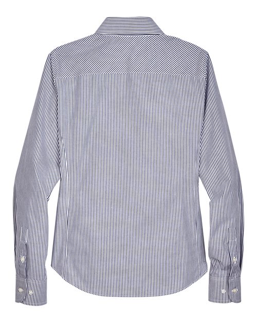 Devon & Jones D645W Ladies' Crown Woven Collection Banker Stripe #color_NAVY