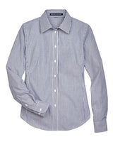 Devon & Jones D645W Ladies' Crown Woven Collection Banker Stripe #color_NAVY