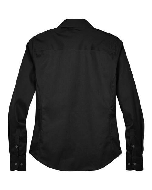 Devon & Jones DG530W Ladies' Crown Woven Collection Solid Stretch Twill #color_BLACK