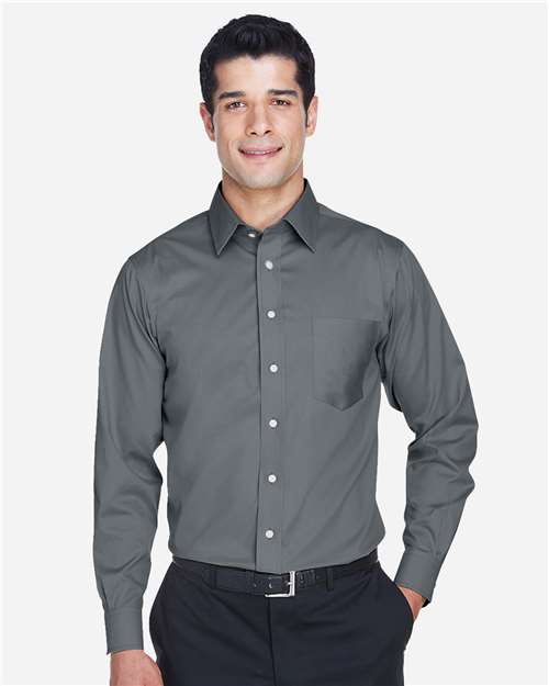 Devon & Jones DG530T Men's Tall Crown Woven Collection Solid Stretch Twill #color_GRAPHITE