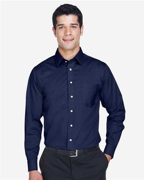 Devon & Jones DG530T Men's Tall Crown Woven Collection Solid Stretch Twill #color_NAVY