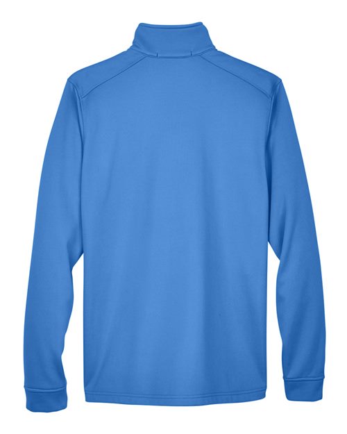 Devon & Jones DG796 Men's Newbury Colorblock Mlange Fleece Full-Zip #color_FRCH BL/ F BL HT