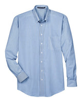 Devon & Jones D645 Men's Crown Woven Collection Banker Stripe #color_FRENCH BLUE