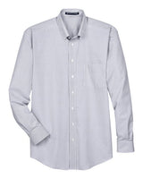 Devon & Jones D645 Men's Crown Woven Collection Banker Stripe #color_NAVY