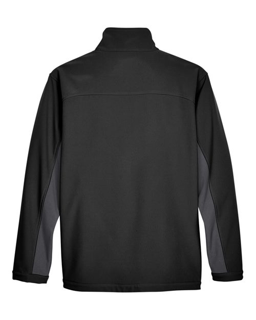 Devon & Jones D997 Men's Soft Shell Colorblock Jacket #color_BLCK/ DK CHRCOAL