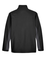 Devon & Jones D997 Men's Soft Shell Colorblock Jacket #color_BLCK/ DK CHRCOAL