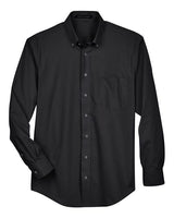 Devon & Jones D620T Men's Tall Crown Woven Collection Solid Broadcloth #color_BLACK