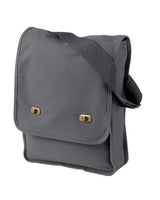 Authentic Pigment 1902 Pigment-Dyed Canvas Field Bag #color_SMOKE