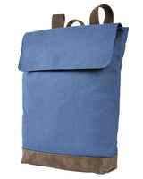 Authentic Pigment AP1922 Canvas Rucksack #color_DENIM/ BROWN