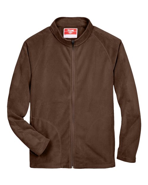 Team 365 TT90 Men's Campus Microfleece Jacket #color_SPORT DARK BROWN