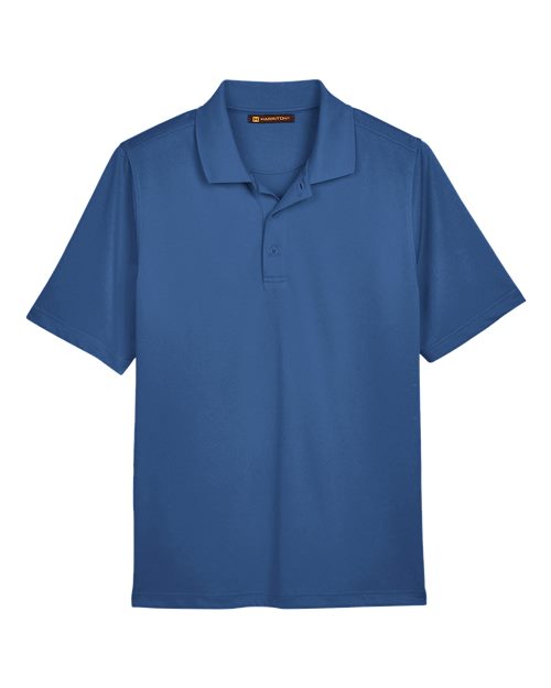 Harriton M348 Men's Advantage Snag Protection Plus IL Polo #color_POOL BLUE