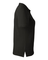 Harriton M200W Ladies' 6 oz. Ringspun Cotton Piqu Short-Sleeve Polo #color_BLACK