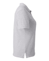 Harriton M200W Ladies' 6 oz. Ringspun Cotton Piqu Short-Sleeve Polo #color_GREY HEATHER