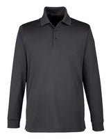 Harriton M348L Men's Advantage Snag Protection Plus IL Long Sleeve Polo #color_DARK CHARCOAL