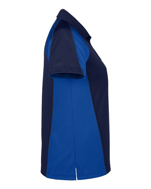 Harriton M385W Ladies' Advantage Snag Protection Plus IL Colorblock Polo #color_D NV/ T RY/ D CH