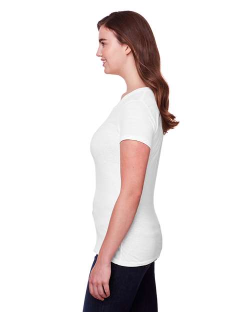 Threadfast Apparel 202A Ladies' Triblend Short-Sleeve T-Shirt #color_SOLID WHT TRBLND