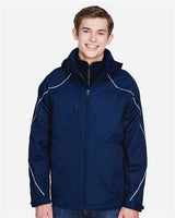 North End 88196 Men's Angle 3-in-1 Jacket with Bonded Fleece Liner #color_NIGHT