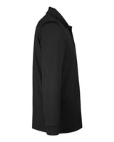 Harriton M348LT Men's Tall Advantage Long Sleeve Snag Protection Plus IL Polo #color_BLACK