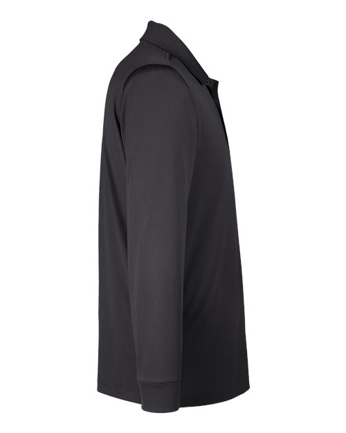Harriton M348LT Men's Tall Advantage Long Sleeve Snag Protection Plus IL Polo #color_DARK CHARCOAL