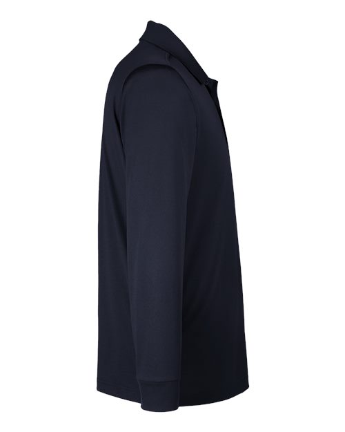 Harriton M348LT Men's Tall Advantage Long Sleeve Snag Protection Plus IL Polo #color_DARK NAVY