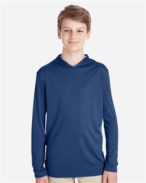 Team 365 TT41Y Youth Zone Performance Hoodie #color_SPORT DARK NAVY