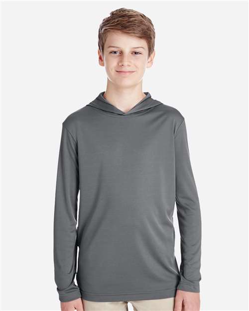 Team 365 TT41Y Youth Zone Performance Hoodie #color_SPORT GRAPHITE