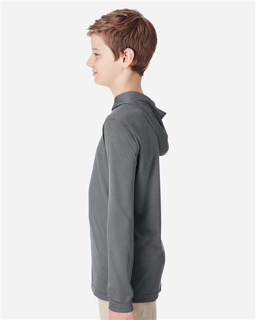 Team 365 TT41Y Youth Zone Performance Hoodie #color_SPORT GRAPHITE