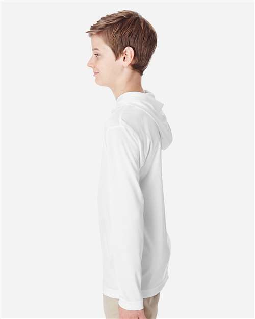 Team 365 TT41Y Youth Zone Performance Hoodie #color_WHITE