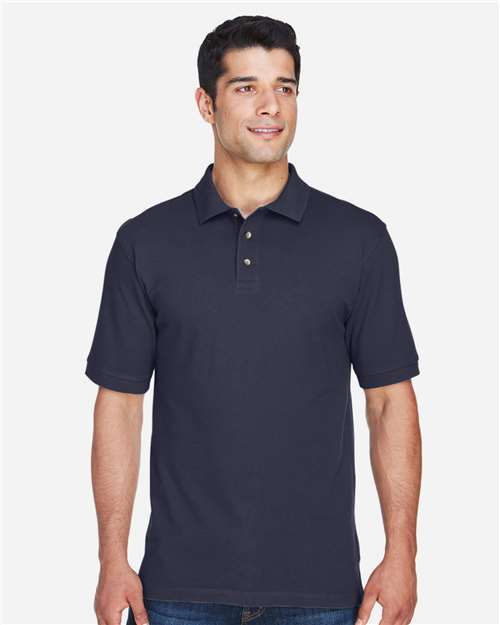 Harriton M200T Men's Tall 6 oz. Ringspun Cotton Piqu Short-Sleeve Polo #color_NAVY