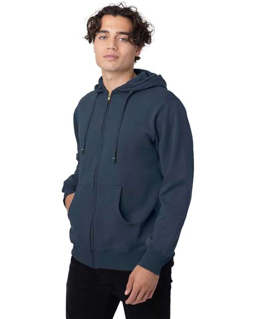 econscious EC5650 Men's Organic/Recycled Full-Zip Hooded Sweatshirt #color_PACIFIC