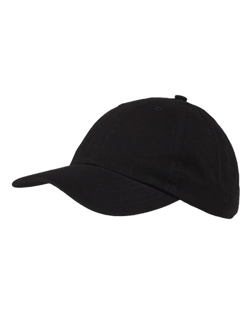 Big Accessories BX001 6-Panel Brushed Twill Unstructured Cap #color_BLACK