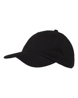 Big Accessories BX001 6-Panel Brushed Twill Unstructured Cap #color_BLACK