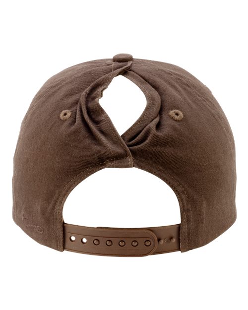 Infinity Her MAYA Women's Washed 5-Panel with Rope #color_Chocolate/ Fawn
