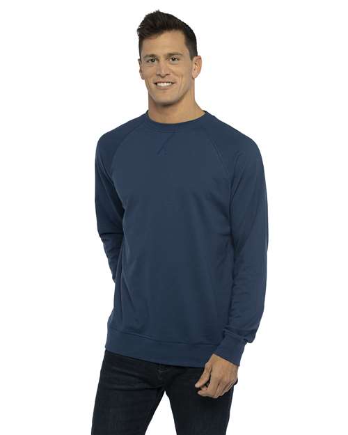 Next Level N9000 Unisex French Terry Raglan Crew #color_COOL BLUE
