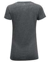 Threadfast Apparel 208B Ladies' Vintage Dye Short-Sleeve V-Neck T-Shirt #color_VINTAGE CHARCOAL
