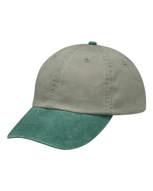 Adams AD969 Optimum Pigment Dyed-Cap #color_STONE/ FOREST