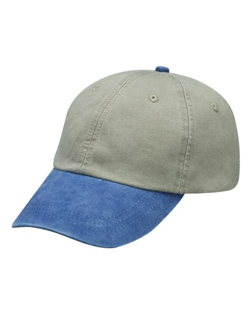 Adams AD969 Optimum Pigment Dyed-Cap #color_STONE/ ROYAL