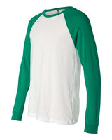 Bella + Canvas 3000C Men's Jersey Long-Sleeve Baseball T-Shirt #color_WHITE/ KELLY