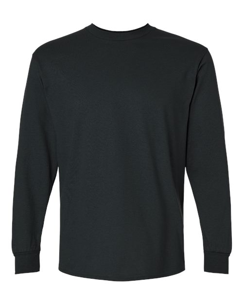 Gildan G240 Adult Ultra Cotton  Long-Sleeve T-Shirt #color_BLACK