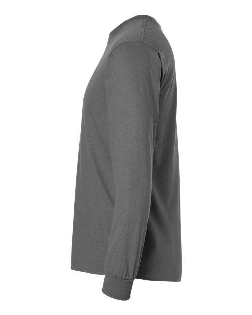 Gildan G240 Adult Ultra Cotton  Long-Sleeve T-Shirt #color_CHARCOAL